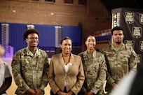 Nearly 2,900 people registered for the District's first-ever Public Safety Job Fair at the D.C. Armory, in Washington, D.C., on Sept. 20, 2024. Mayor Muriel Bowser and Deputy Mayor for Public Safety and Justice Lindsey Appiah joined eight public safety agencies and the D.C. National Guard to recruit for a variety of critical positions. The event, offering competitive salaries and career growth opportunities, highlighted the Bowser administration's commitment to creating pathways to the middle class for District residents.