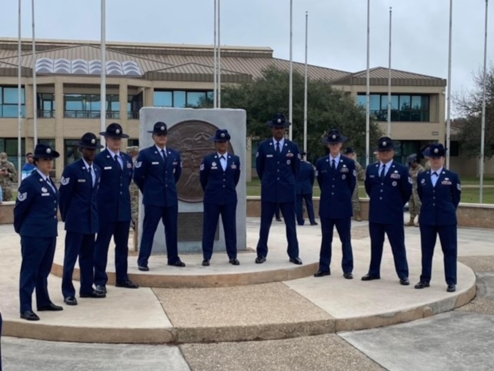 Master Sgt. Davis at her graduation from Military Training Instructor School