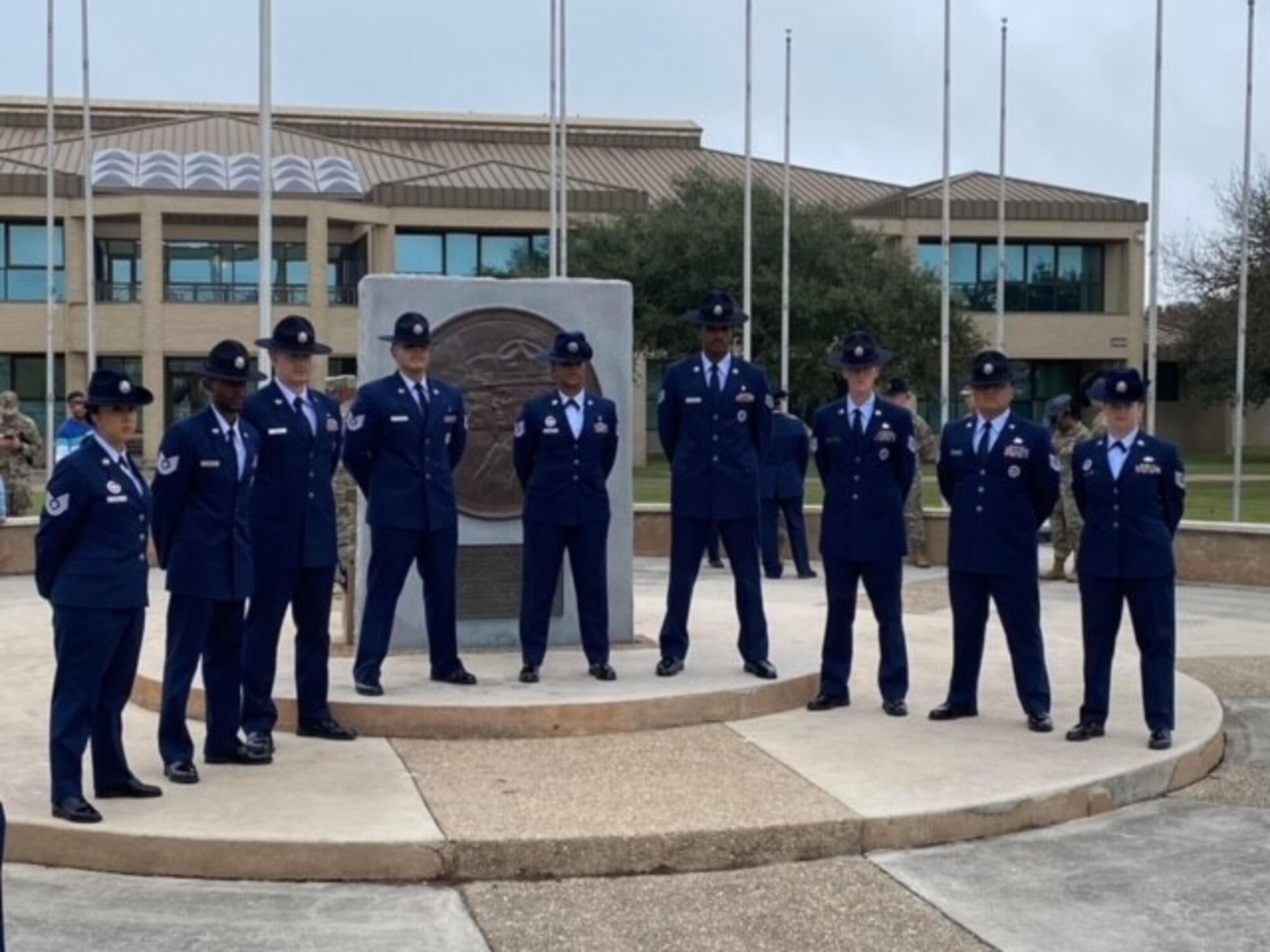 Master Sgt. Davis at her graduation from Military Training Instructor School