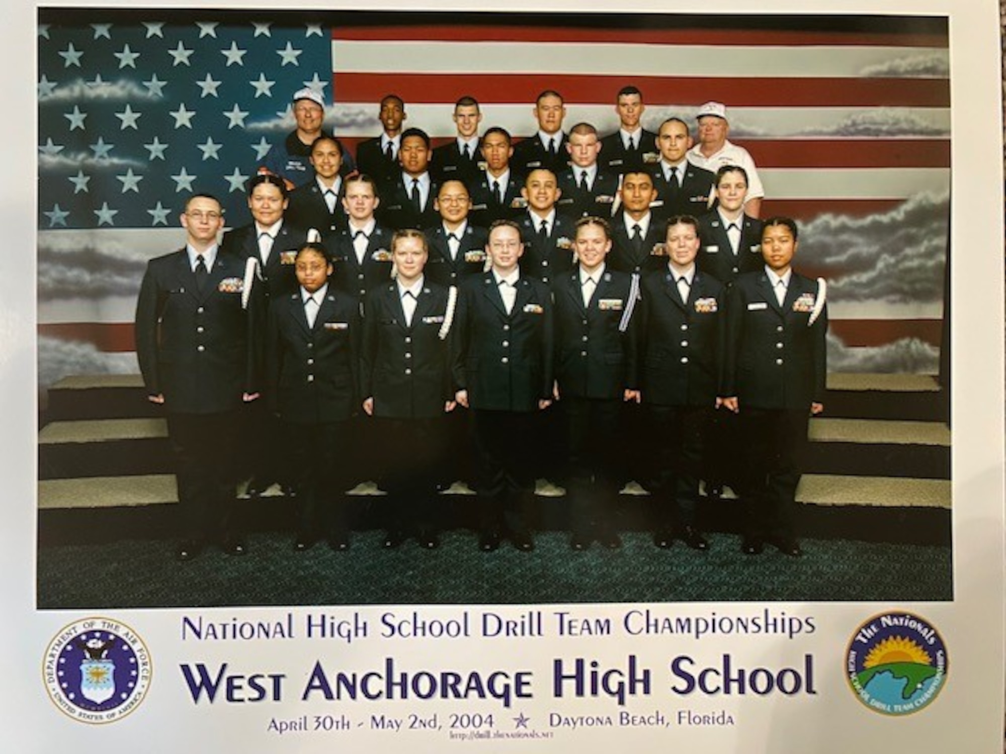 The West Anchorage High School Drill Team in 2004