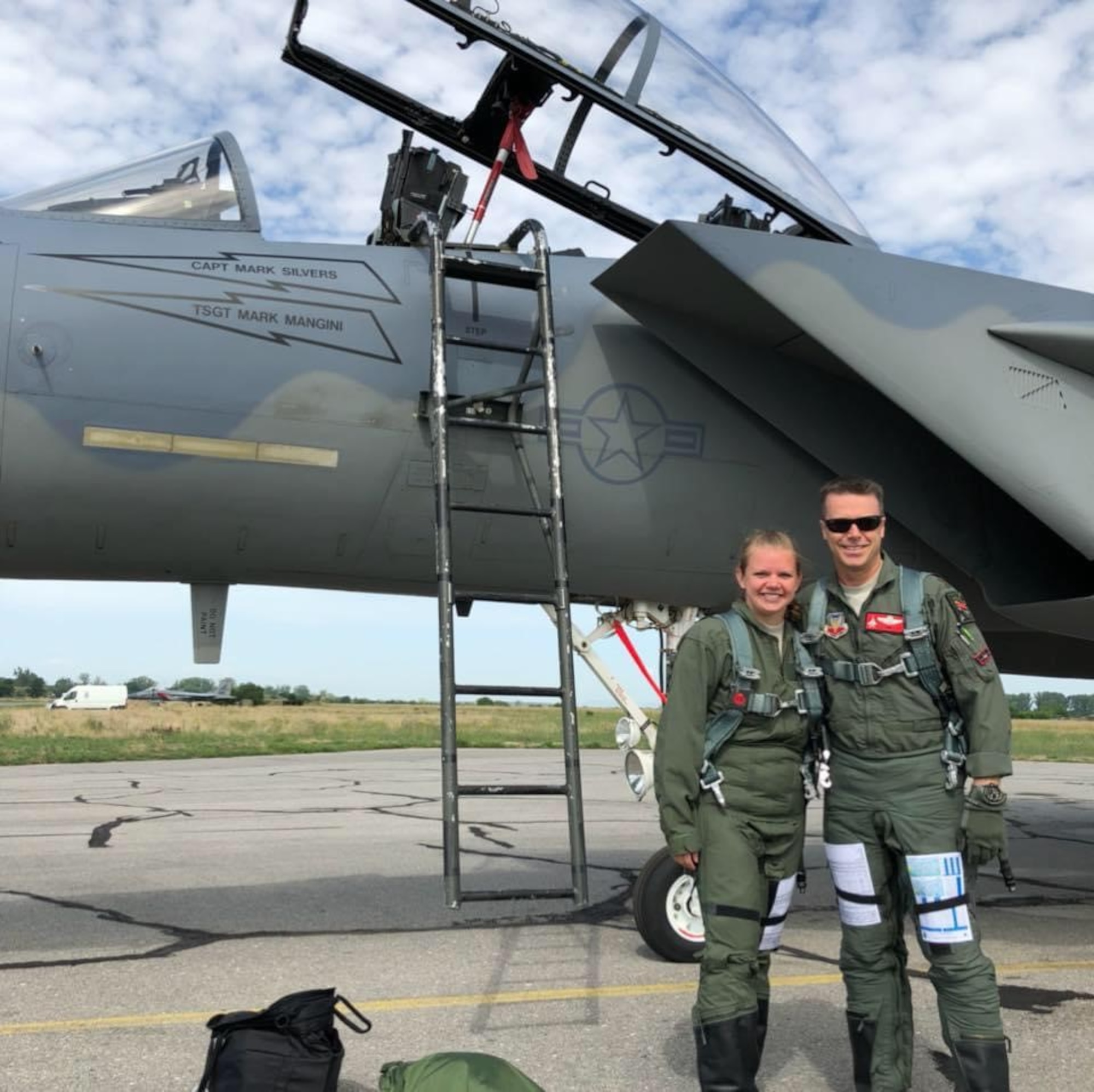 Master Sgt. Davis F-15 Eagle familiarization flight