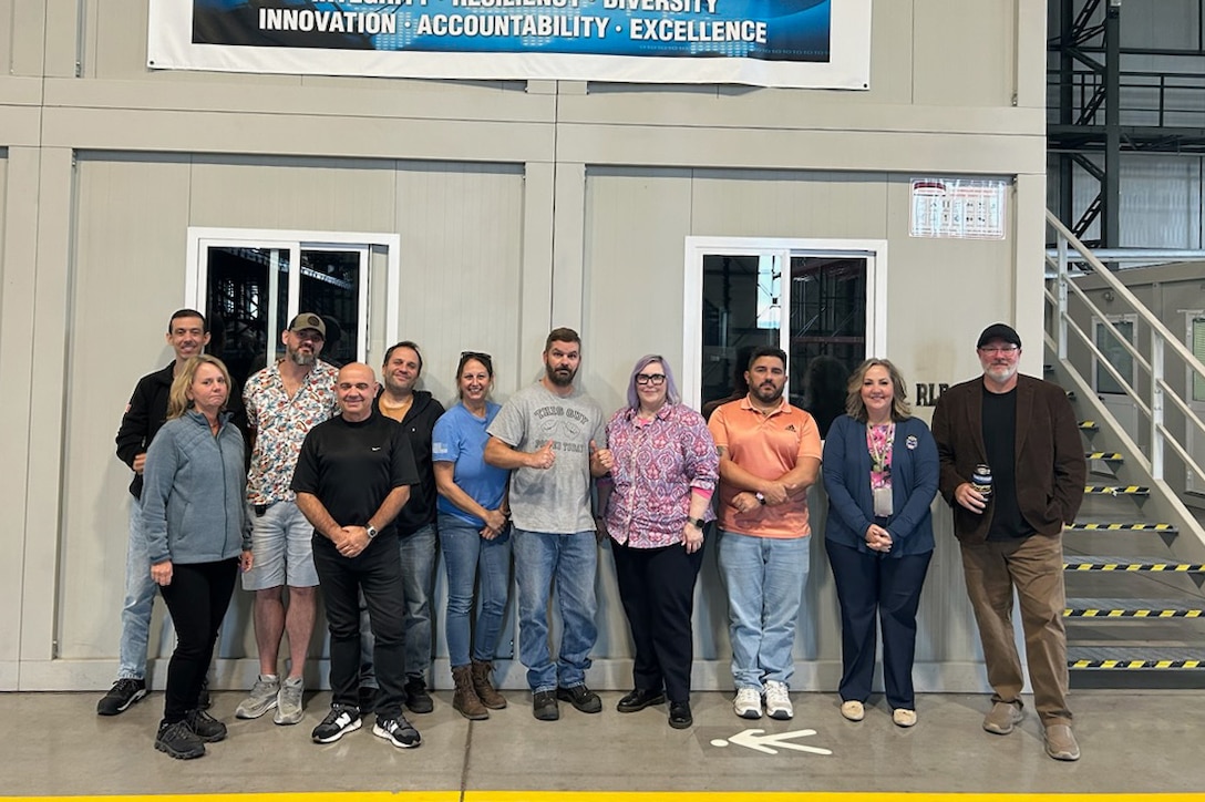Group photo of DLA employees who received training at the Aviano site.