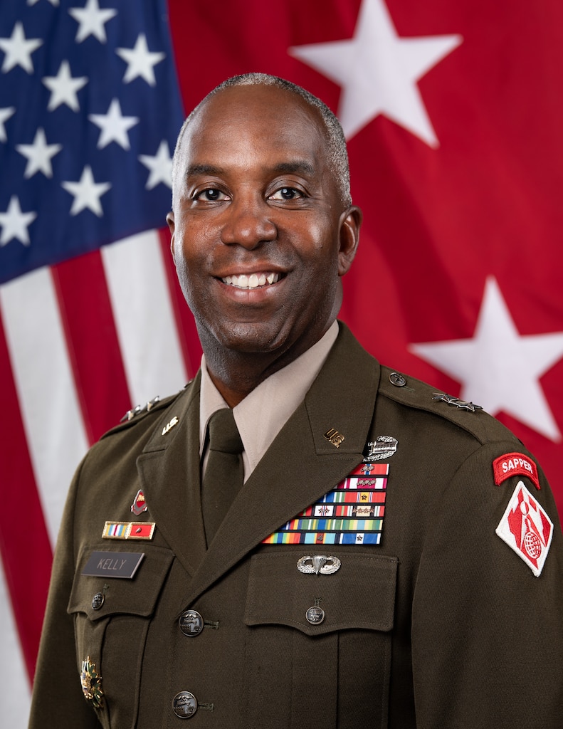 Major General Jason E. Kelly assumed duties as the U.S. Army Corps of Engineers Deputy Commanding General for Civil and Emergency Operations on September 9, 2024 after most recently serving as the 53rd Commanding General of the U.S. Army Training Center and Fort Jackson, the U.S. Army's main production center for Basic Combat Training. The installation trains roughly 50 percent of all Soldiers and more than 60 percent of women entering the Army each year. In addition to basic combat training, more than 24,000 Soldiers graduate each year from other Fort Jackson schools and courses, such as the Drill Sergeant Academy, U.S. Army Institute of Religious Leadership, the Adjutant General School, Finance School, and Noncommissioned Officer Academy. (U.S. Army Corps of Engineers photo by Jean Wines)