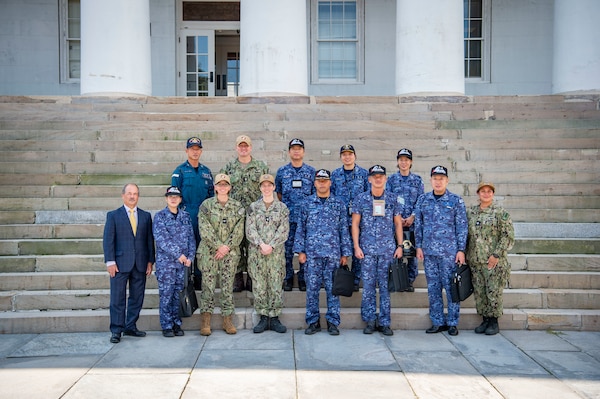 Naval Medical Center Portsmouth (NMCP) staff hosted medical personnel from ships that are part of the Japanese Training Squadron’s Overseas Training Cruise, Sept. 23. An orientation tour and briefs at various locations in the medical center were given to the Japanese medical sailors and officers from the Japanese Maritime Self-Defense Force (JMSDF) JS Kashima and JS Shimakaze. The group visited the medical center’s Healthcare Simulation and Bioskills Training Center (SIM Center), the Emergency Department, Surgical suites, and received briefs on telemedicine.