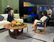 NCIS Special Agent James Curry speaks to a Honolulu-based investigative reporter Aug. 28, 2024, to discuss the cold case investigation into the 1980 murders of Marine Corps Lance Cpl. Lawrence Martens and Lance Cpl. Rodney Padilla.