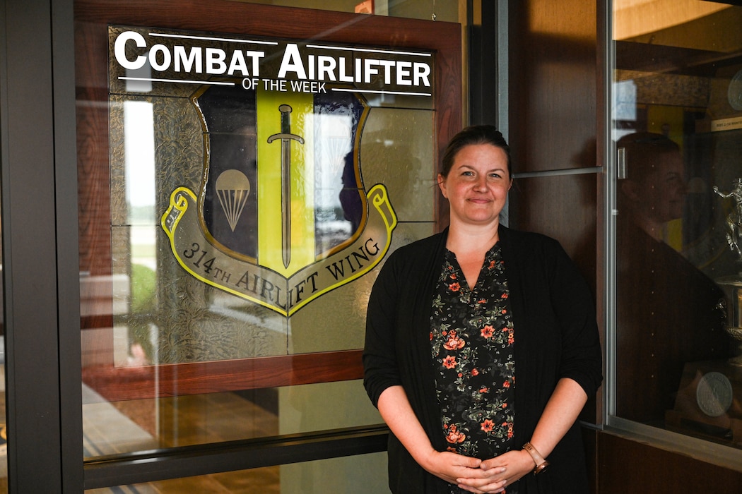 Nicole Reese, 314th Airlift Wing budget analyst, is selected as Combat Airlifter of the Week Sept. 23, 2024.