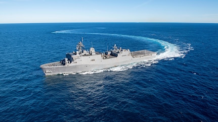 The U.S. Navy awarded contracts totaling $9,472,132,620 for procurement of one America-class amphibious assault ship (LHA) and three San Antonio-class amphibious transport dock (LPD) ships, Sept. 24. The award, executed across two separate contracts to Huntington Ingalls Industries, Ingalls Shipbuilding Division, utilized a multi-ship procurement approach. By using this strategy, as authorized by Congress, the Navy is projected to achieve more than $901 million in cost avoidance as compared to the use of annual contracts.