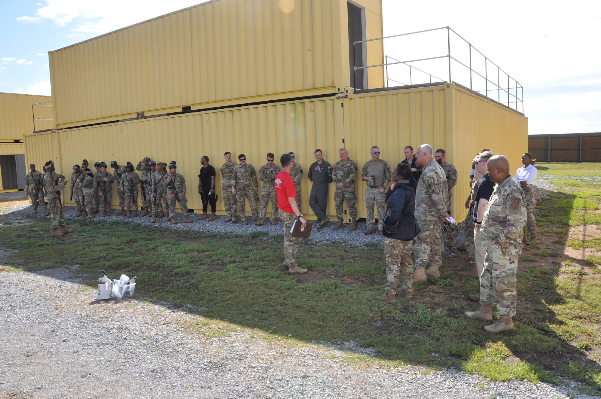 people participate in an exercise