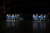 Beale Air Force Base leadership are introduced during the Beale Air Force Ball 2024 commemorating the 77th birthday of the U.S. Air Force at Wheatland, California, September 12, 2024.
