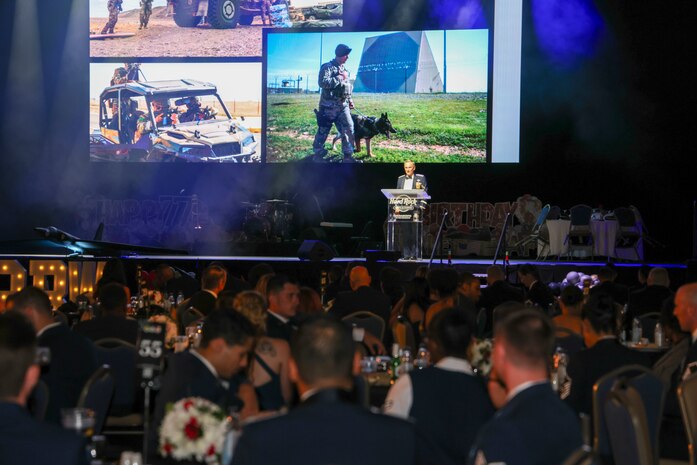 U.S. Air Force Maj. Gen. (ret.) H.D. "Jake" Polumbo was the guest speaker during the Beale Air Force Ball 2024 commemorating the 77th birthday of the U.S. Air Force at Wheatland, California, September 12, 2024.