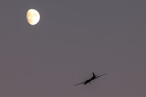 A U.S. Air Force 99th Reconnaissance Squadron TU-2S Dragon Lady performs touch-and-goes at dusk on Beale Air Force Base, California, Aug. 15, 2024.