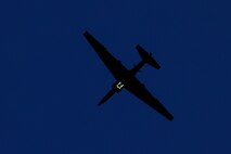A U.S. Air Force 99th Reconnaissance Squadron TU-2S Dragon Lady performs touch-and-go landings at dusk on Beale Air Force Base, California, Aug. 15, 2024.