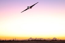 A U.S. Air Force 99th Reconnaissance Squadron TU-2S Dragon Lady performs touch-and-goes at dusk on Beale Air Force Base, California, Aug. 15, 2024.