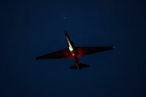 A U.S. Air Force 99th Reconnaissance Squadron TU-2S Dragon Lady performs touch-and-goes at dusk on Beale Air Force Base, California, Aug. 15, 2024.