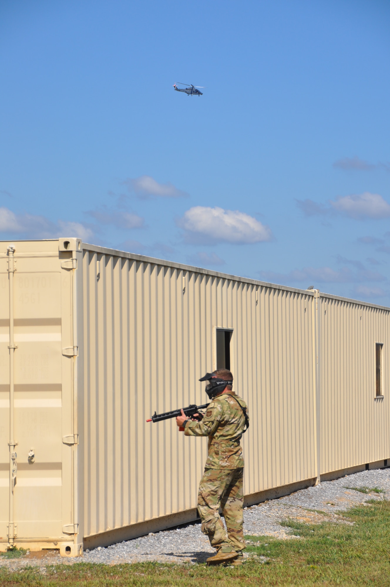an MH-139A Grey Wolf participates in an exercise