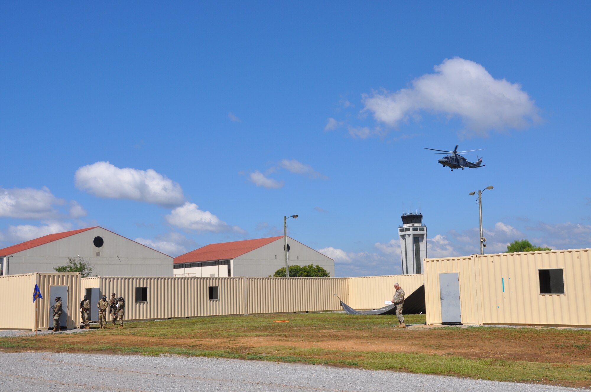 an MH-139A Grey Wolf participates in an exercise