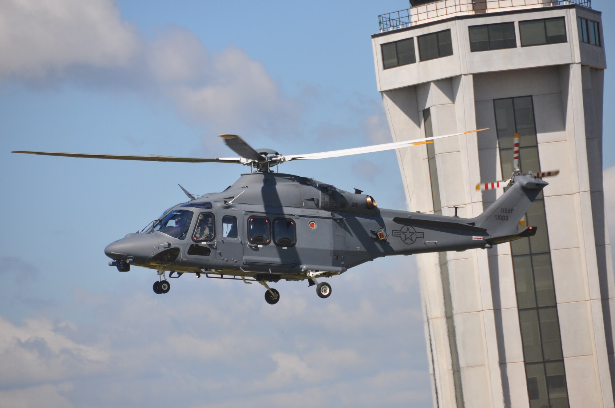 an MH-139A Grey Wolf participates in an exercise