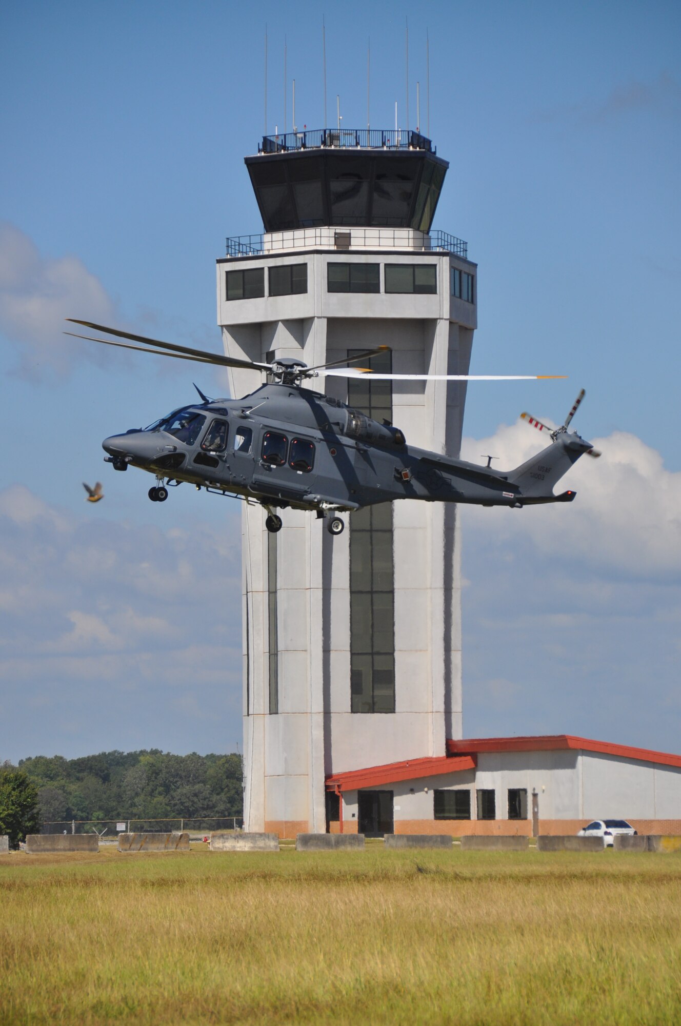 an MH-139A Grey Wolf participates in an exercise
