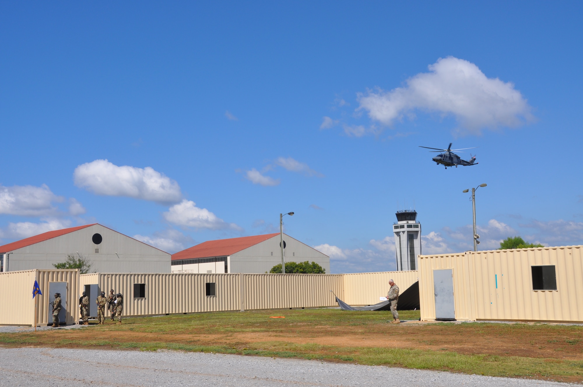 an MH-139A Grey Wolf participates in an exercise