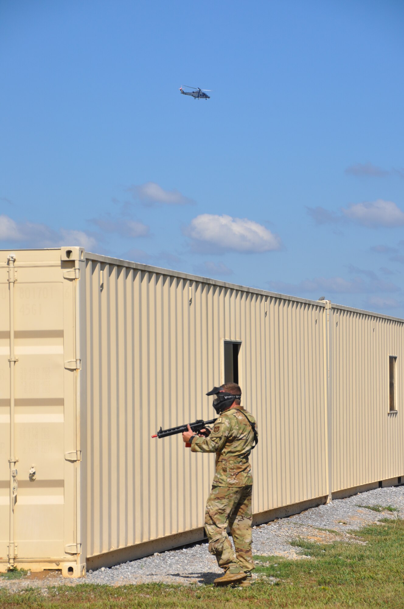 an MH-139A Grey Wolf participates in an exercise