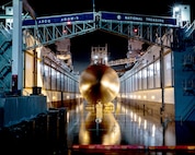 The Los Angeles-class fast-attack submarine USS Scranton (SSN 756) prepares to depart the floating dry dock ARCO (ARDM 5) at Naval Base Point Loma, California, Sept. 4, 2024. Scranton is part of Commander, Submarine Squadron 11, home to five Los Angeles-class fast-attack submarines, which are capable of supporting various missions, including: anti-submarine warfare; anti-ship warfare; strike warfare; and intelligence, surveillance, and reconnaissance. ARCO is a medium auxiliary floating dry dock for repair and is a CSS-11 asset under the operational control of Commander, Submarine Force, U.S. Pacific Fleet. (U.S. Navy photo by Mass Communication Specialist 1st Class Aaron T. Smith)