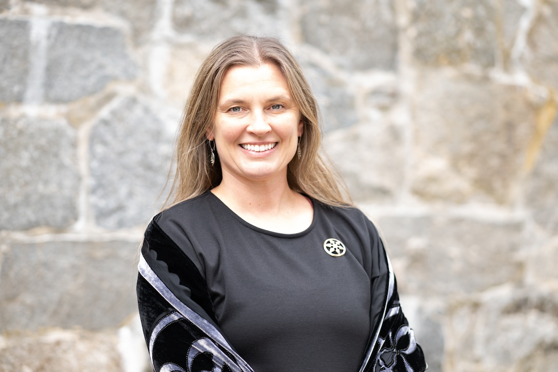 Dr. Abbie Tingstad poses for a photo at the U.S. Coast Guard Academy, Sept. 25, 2024. Tingstad is a renowned Arctic analyst, a trusted voice on the challenges posed by the changing environment in the region and also the first Visiting Research Professor at the Center for Arctic Study and Policy (CASP) at the U.S. Coast Guard Academy. (U.S. Coast Guard photo by Petty Officer 2nd Class Janessa-Reyanna Warschkow)