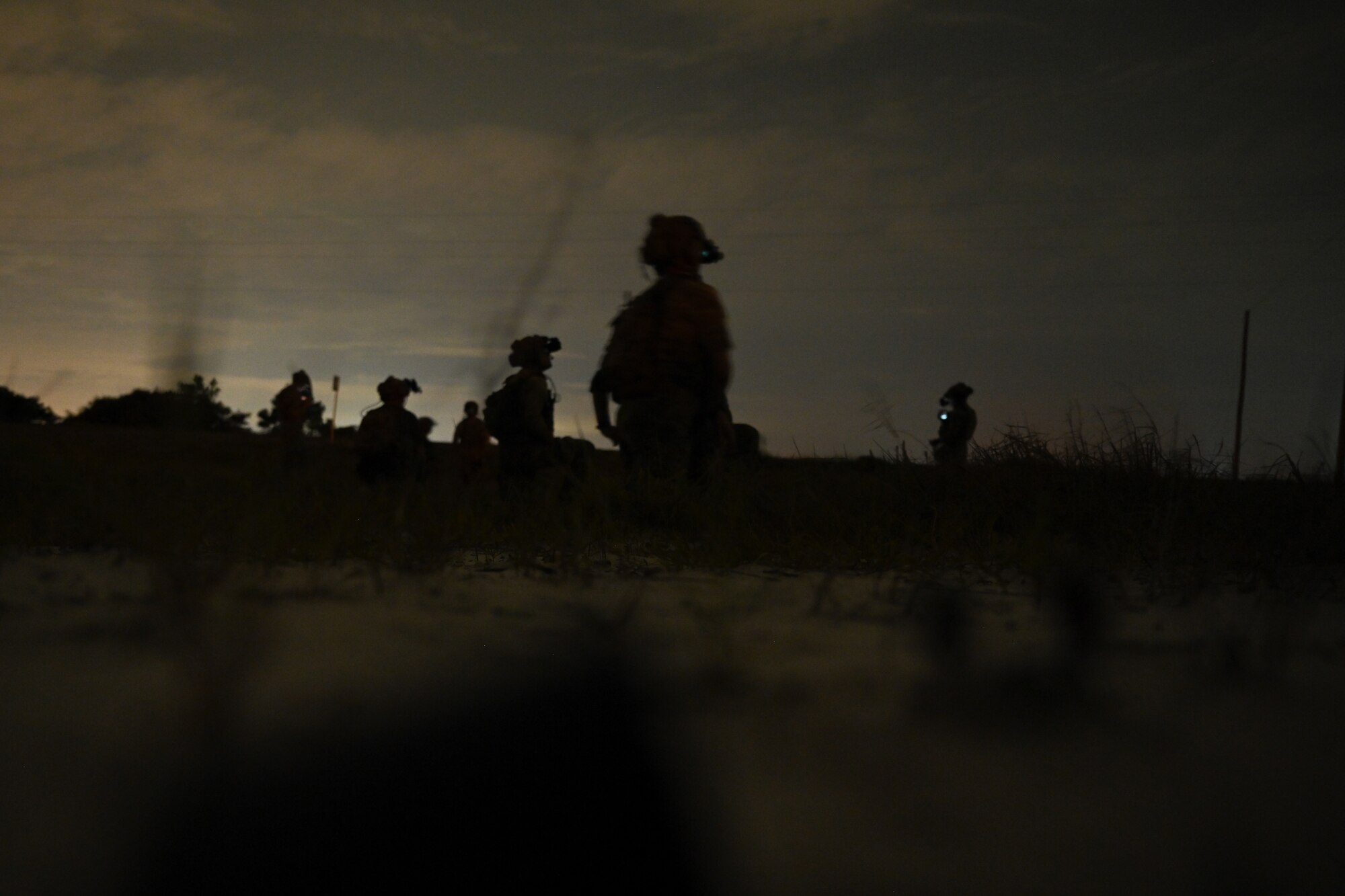 Members of the U.K. military participate in dry-fire training during Exercise Emerald Warrior Spiral at the Eglin Range near Hurlburt Field, Florida, Sept. 3, 2024.