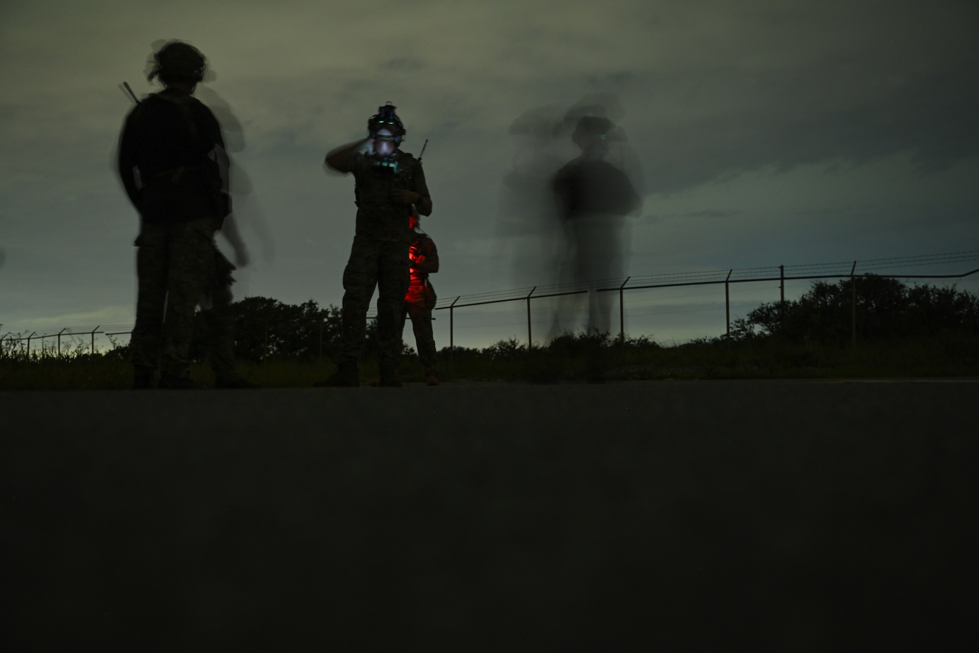 Members of the U.K. military participate in dry-fire training during Exercise Emerald Warrior Spiral at the Eglin Range near Hurlburt Field, Florida, Sept. 3, 2024.