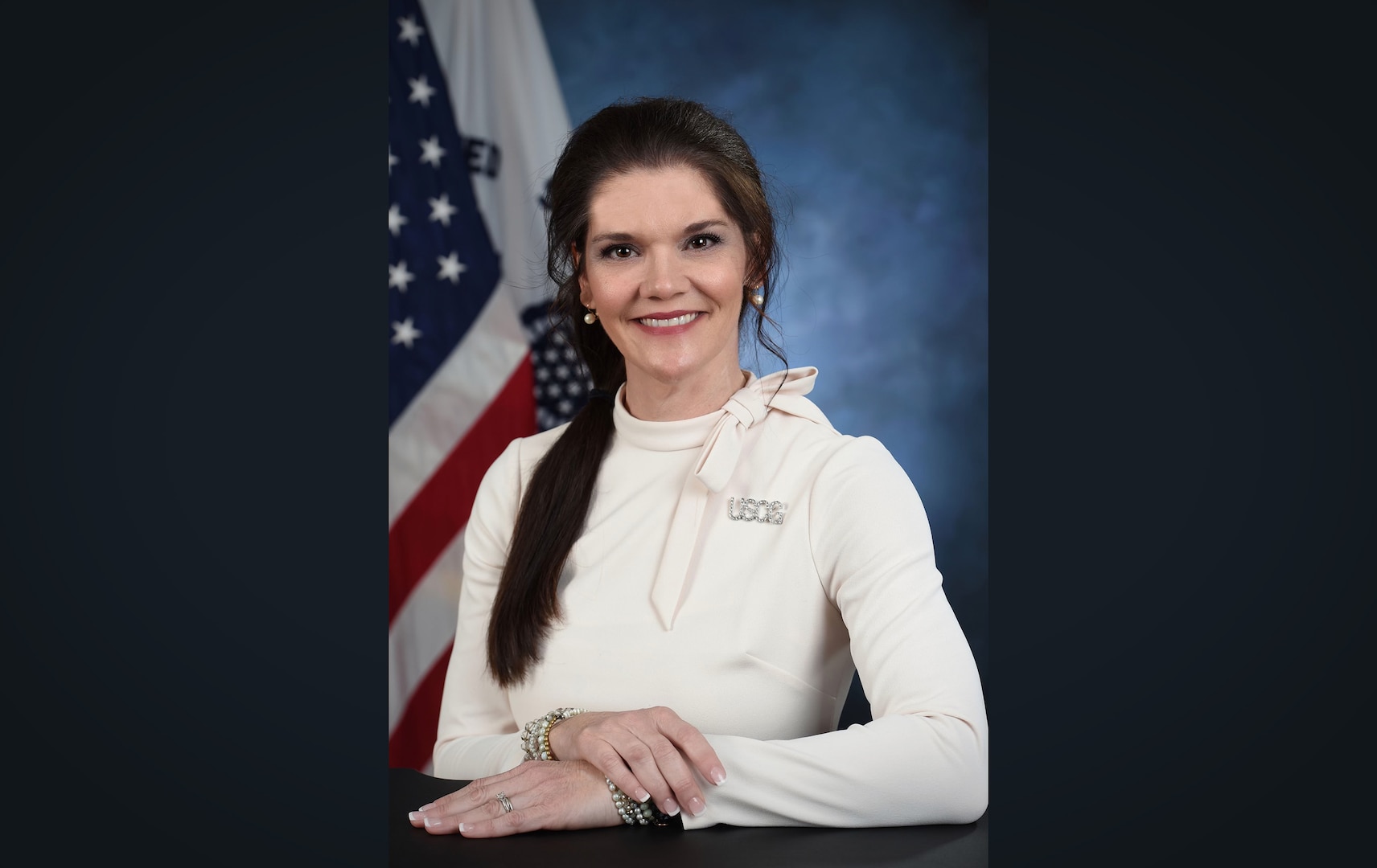 Pictured is Carol Jones, the Coast Guard’s ombudsman-at-large (OAL) wife of Master Chief Petty Officer of the Coast Guard (MCPOCG) Heath B. Jones.