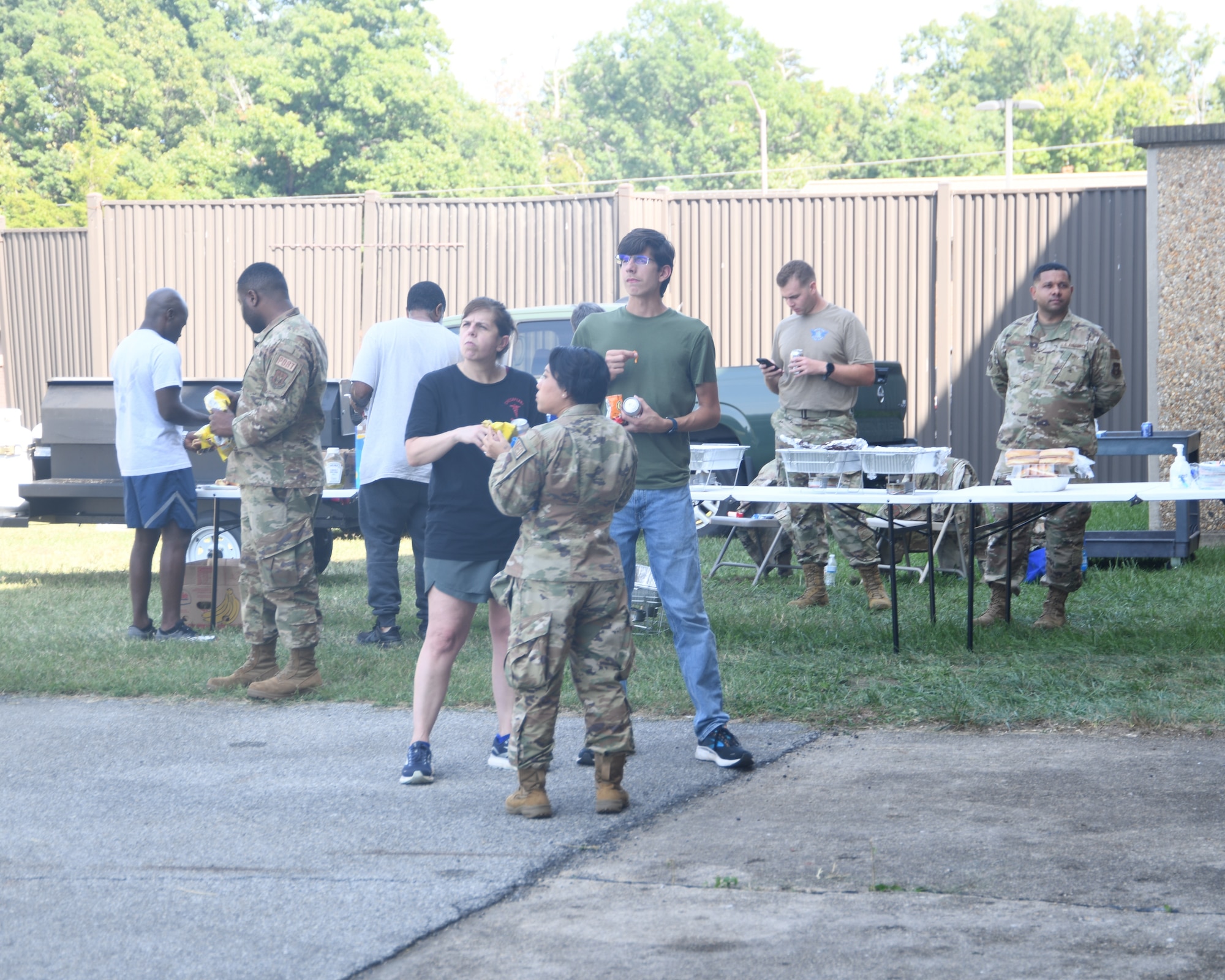 The 459th Air Refueling held its annual family day during the September 2024 UTA at Joint Base Andrews, Md., to provide wing Airmen and their families an opportunity to unwind, share in comradery, and to get to know each other. The servicemember volunteers and business supporters from the local community made this event a success. (U.S. Air Force photo by Lt. Col. Timothy Smith)
