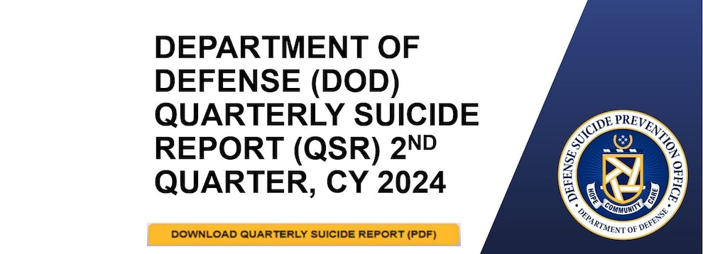 Department of Defense (DoD) Quarterly Suicide Report 2nd Quarter, CY 2024