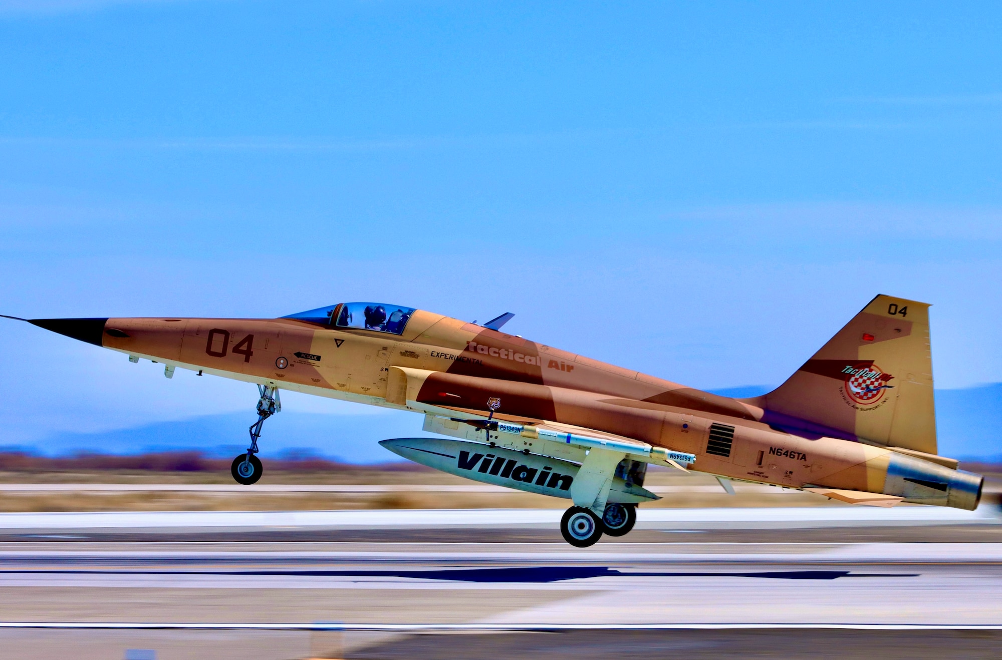 A photo of an F-35 Advanced Tiger fighter aircraft