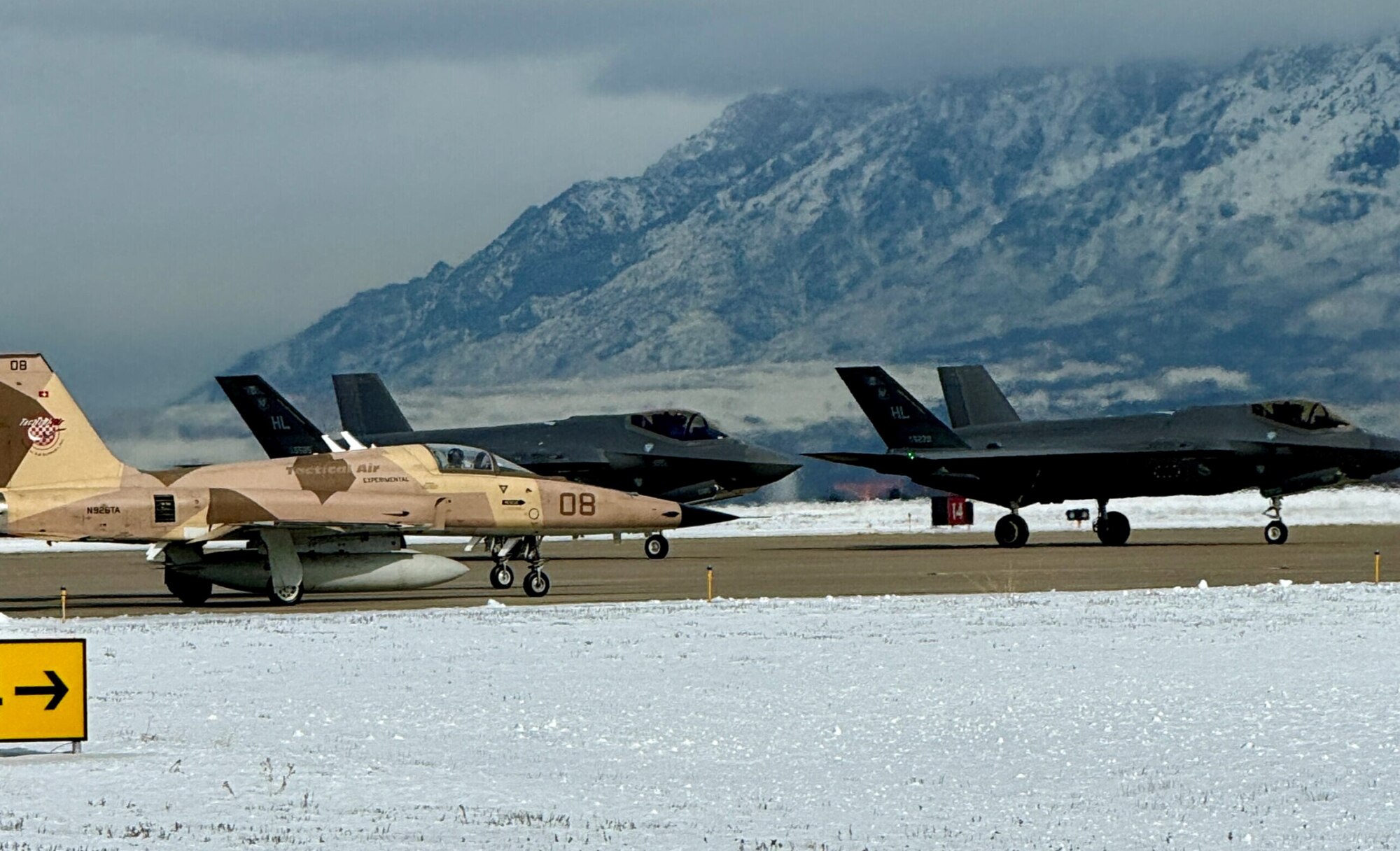 A photo of an F-35 Advanced Tiger fighter aircraft