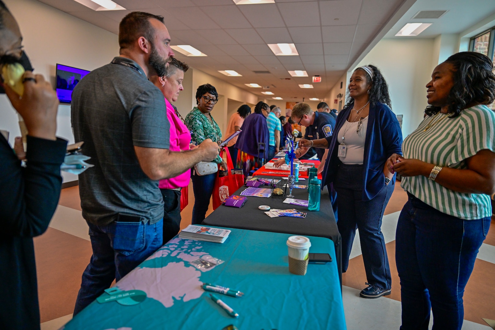 Attendees discuss emergency preparedness