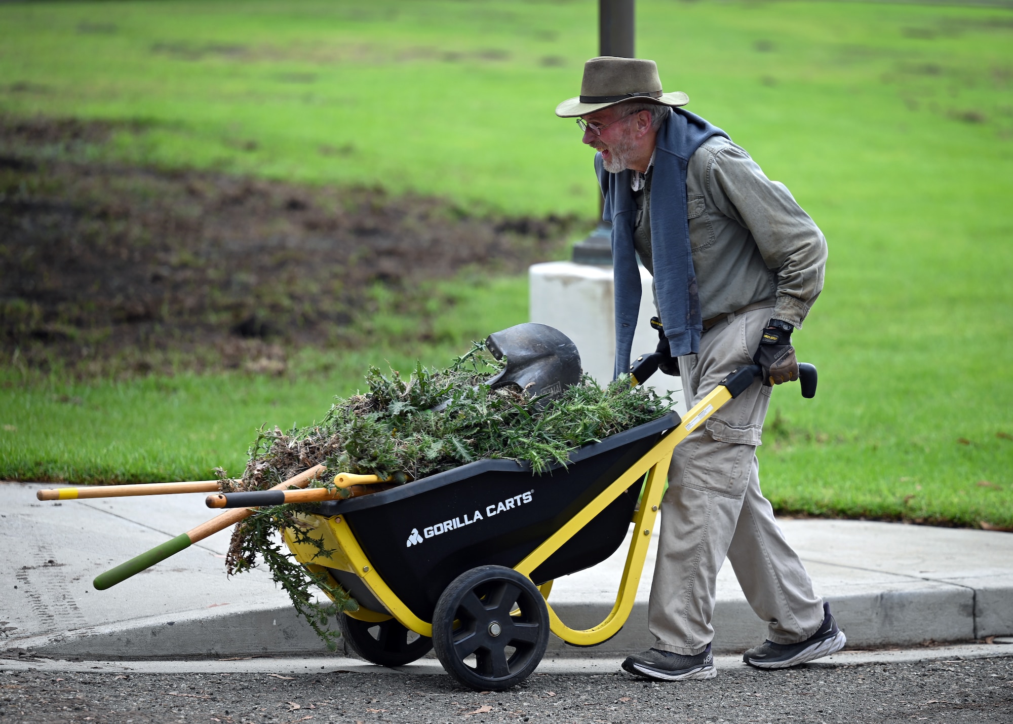 Volunteers help cleanup public land.
