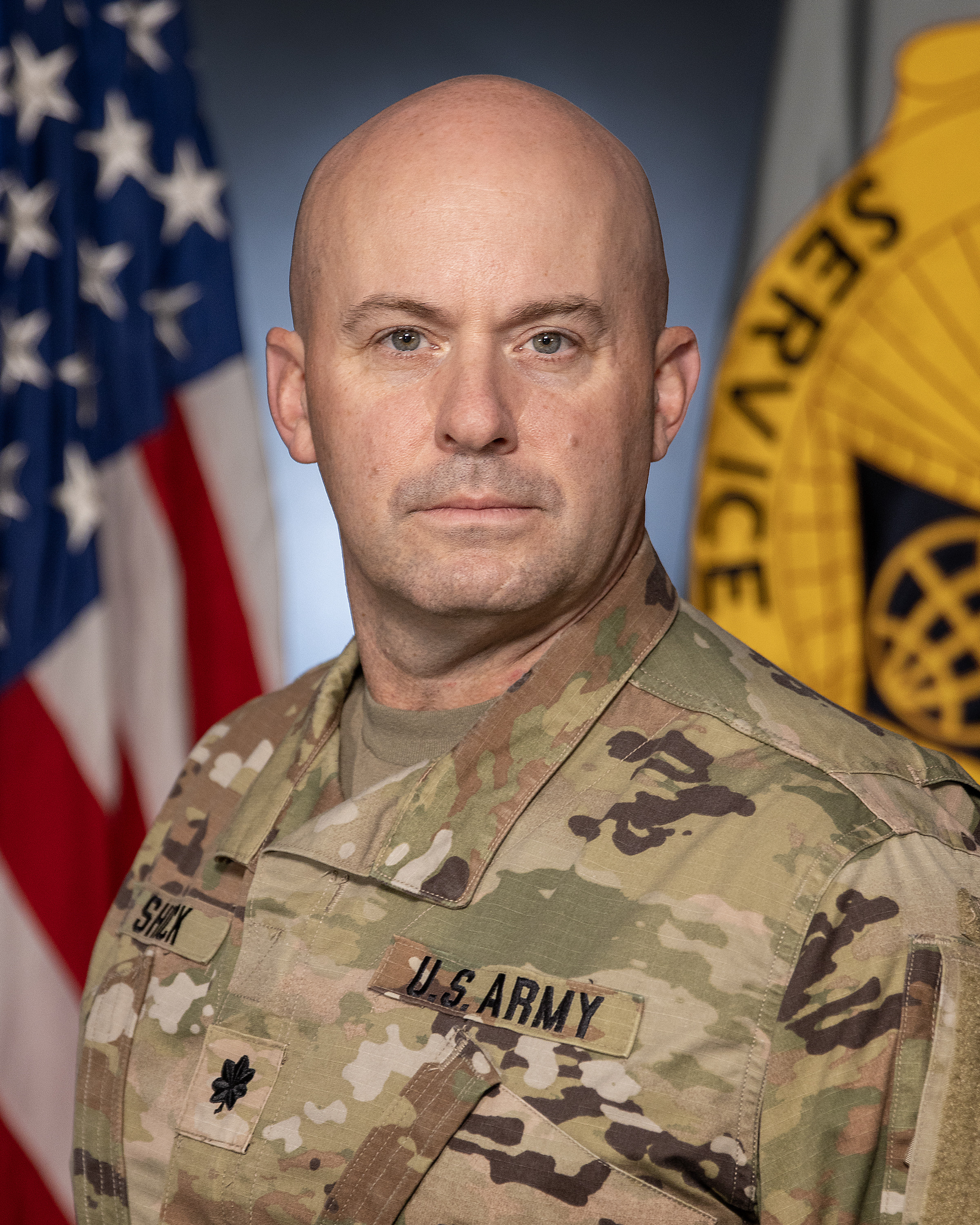 Lt. Col. Jason L. Shick, 45th Finance Center deputy director, poses for a photo at the Maj. Gen. Emmett J. Bean Federal Center in Indianapolis Sept. 15, 2023. The 45th FC serves as the sole Army Financial Management Center and is assigned to the U.S. Army Financial Management Command as the command’s operational arm and early deployer to conduct theater preparation operations. (U.S. Army photo by Mark R. W. Orders-Woempner)