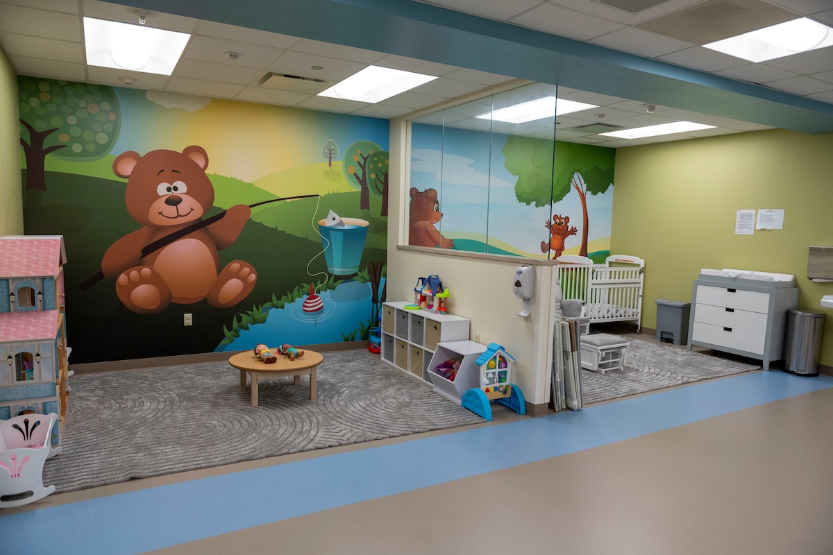 The split room design of Teddy's Child Watch is shown