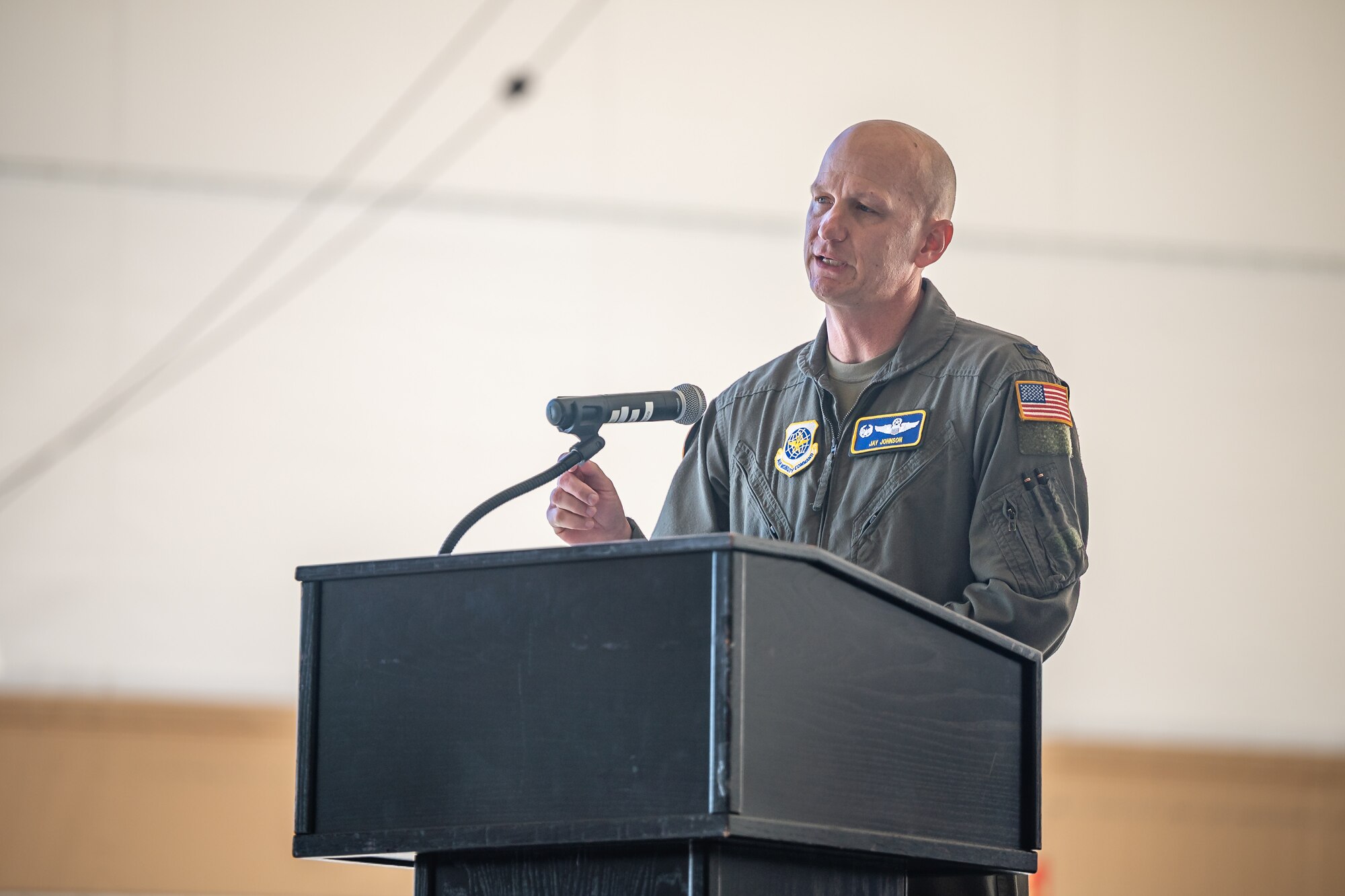 60th Wing commander delivers remarks