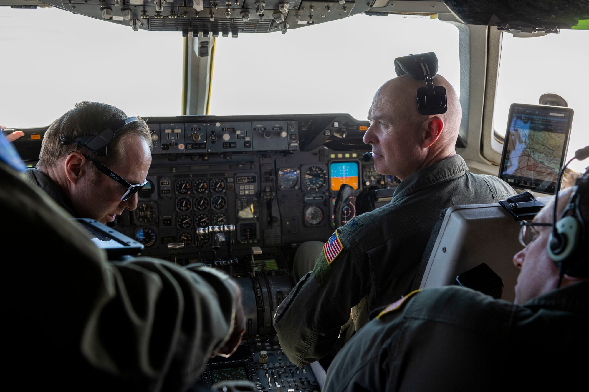 621st CRW commander sits in co-pilot seat