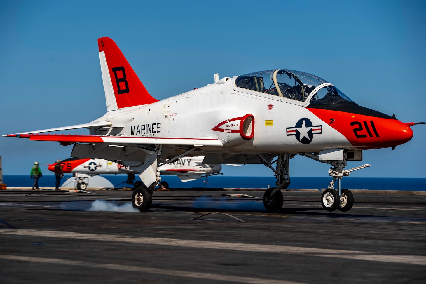 Student naval aviators conduct carrier qualifications aboard USS Dwight D. Eisenhower (CVN 69).