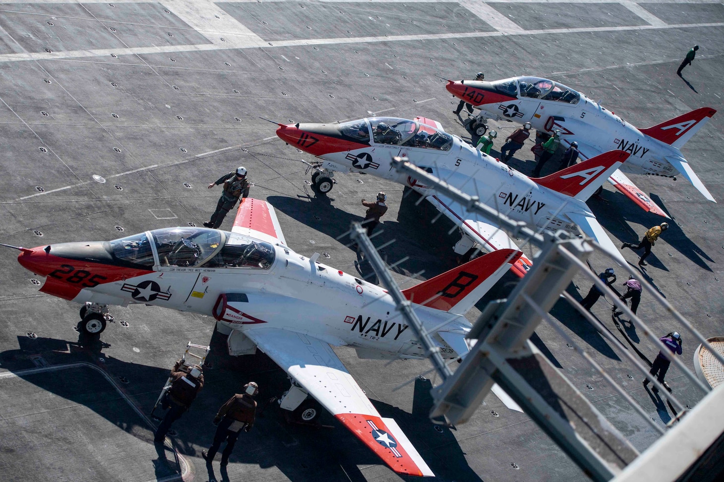 Student naval aviators conduct carrier qualifications aboard USS Dwight D. Eisenhower (CVN 69).