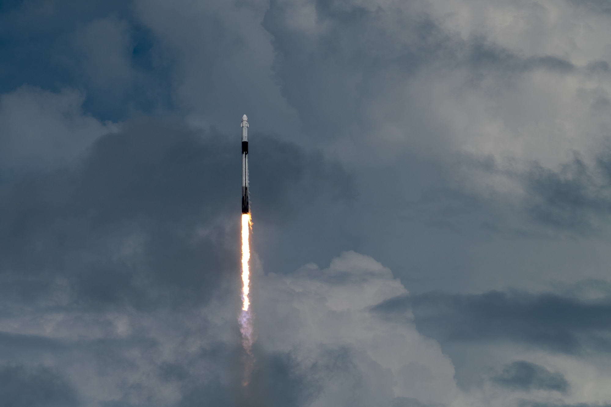 A rocket launches from Cape Canaveral.