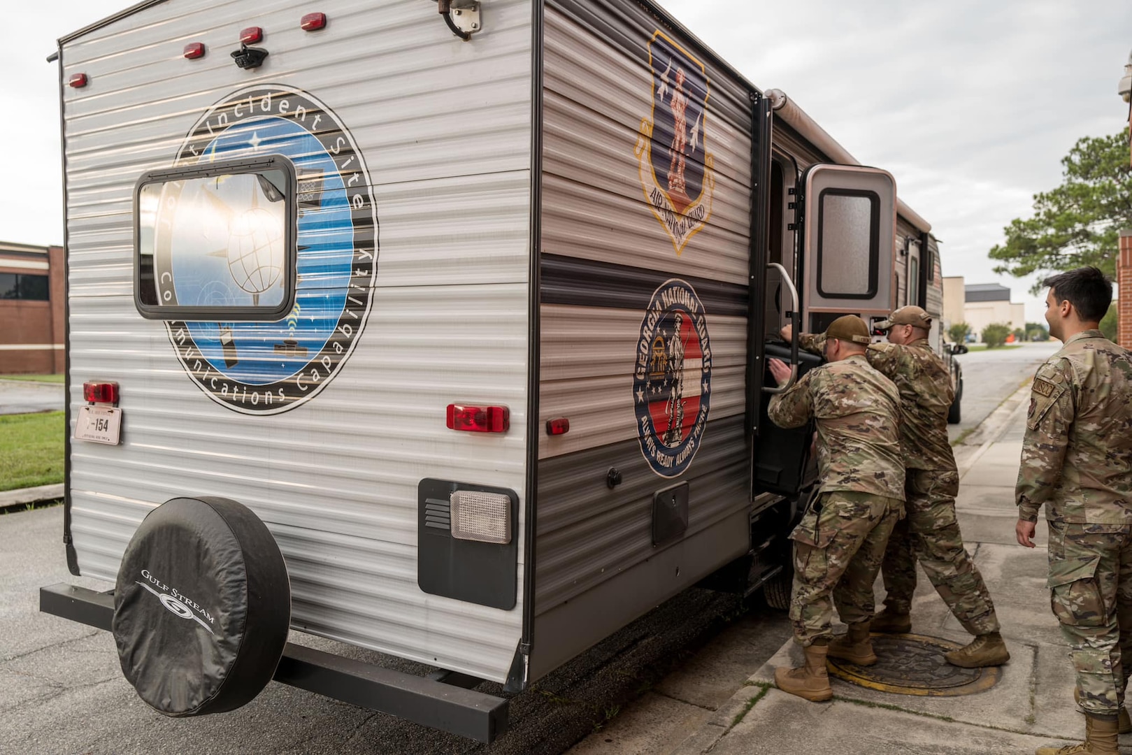 Georgia Air National Guard Guardsmen from the 116th Communications Squadron departed Robins Air Force Base Sept. 29, 2024, with their Joint Incident Site Communications Capability en route to the Valdosta, Ga., area. They will assist public safety personnel by providing communications support.