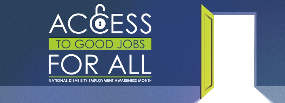 A website banner for National Disability Employment Awareness Month 2024.