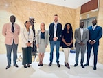 Sarah Gamberini, Senior Policy Fellow at the Center for the Study of Weapons of Mass Destruction, is pictured with colleagues from the NDU Africa Center for Strategic Studies.