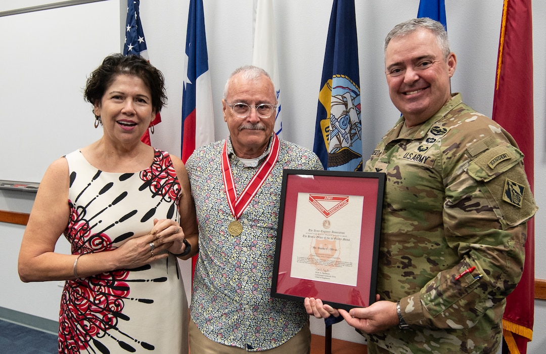 Danny Olivas, a resident engineer with the U.S. Army Corps of Engineers' Fort Worth District, retires after 41 years of federal service, the last 16 years with the Corps of Engineers. Olivas originally joined civil service with the Federal Aviation Administration. After 25 years working with the FAA, 2008 Olivas joined the Army Corps of Engineers' South Texas Area Office in 2008 as a project engineer. From 2016 2021 he was assigned to USACE’s European District with projects in Poland supporting infrastructure buildup of military bases. In 2021 he returned to the Fort Worth District’s South Texas Area Office and is ending his career as the resident engineer. During his time with STAO some of his more important projects were the USAF's Maltz Aquatic Training Center, the Airmen Training Center East and West Campus, the demolition of the historic Wilford Hall Hospital, the construction of the newest Airport Traffic Control Tower (ATCT) at Kelly Field and the project to demolish the oldest ATCT in the Air Force, also at Kelly.