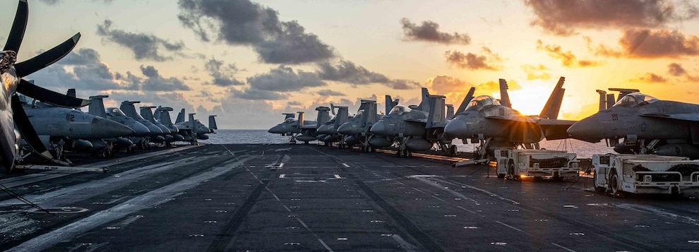 The Nimitz-class aircraft carrier USS Theodore Roosevelt (CVN 71) transits the Pacific Ocean, Sept. 29, 2024.