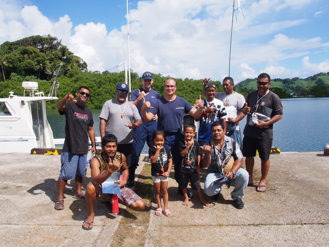 U.S. Coast Guard Forces Micronesia/Sector Guam personnel, as part of Pacific Partnership 2024, conducted a boating safety workshops at Lelu Marina, Kosrae, further strengthening maritime safety awareness and building meaningful relationships within the local community on Sept. 18, 2024. During the mission stop, U.S. Coast Guard personnel led four comprehensive boating safety workshops at the Kosrae Community Center and the island’s three marinas — Okat, Lelu, and Utwe. These workshops provided crucial information on maritime safety and search and rescue operations, with a particular focus on addressing the unique challenges faced by remote island communities like Kosrae. (U.S. Coast Guard photo by Lt. j.g. Melissa Reilly)