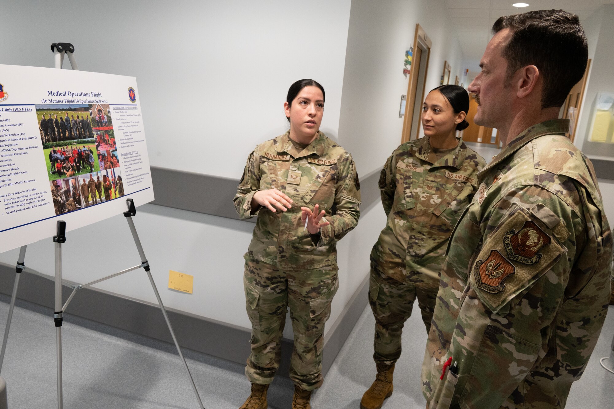 U.S. Air Force Maj. Gen. Paul Moga, Third Air Force commander, speaks with Pathfinders
