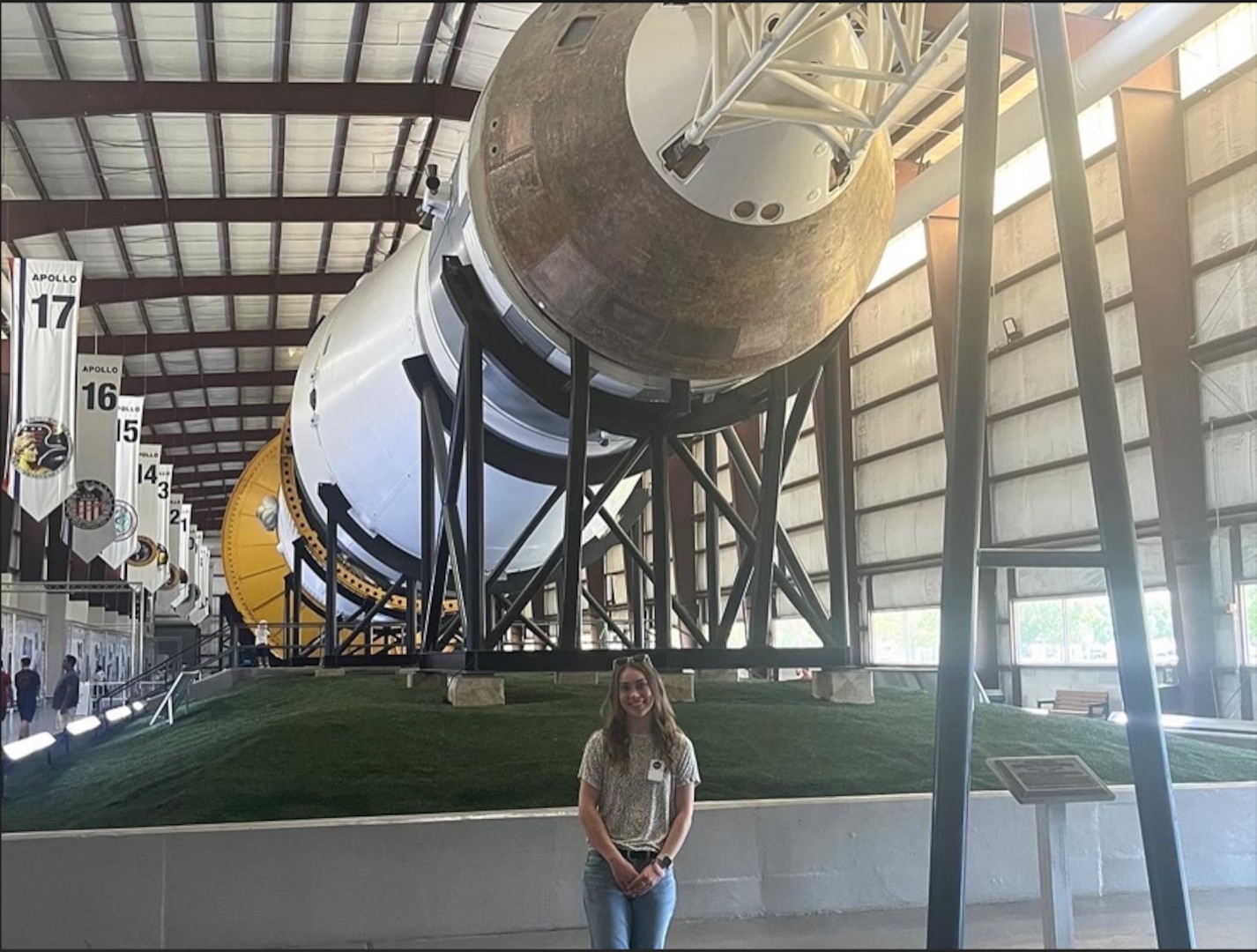 Saturn V Rocket Display at George W.S. Abbey Rocket Park at NASA Johnson Space Center